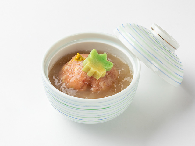 トマト葛饅頭餡かけ