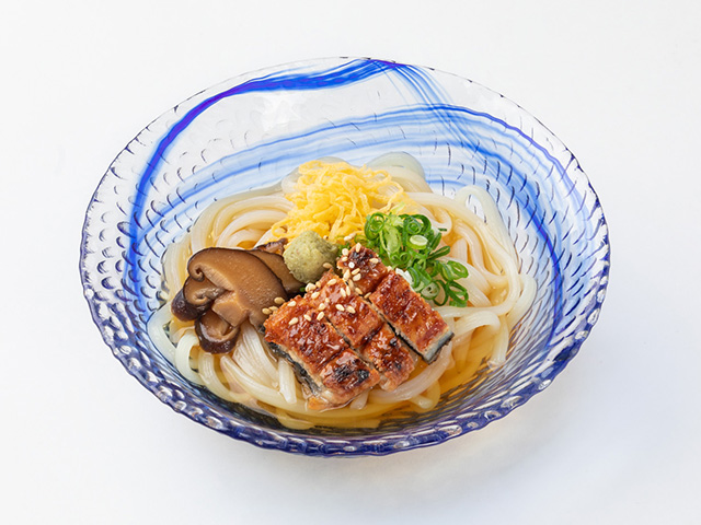 鰻の稲庭風冷やしうどん